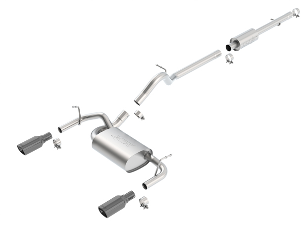 [140459BC] Borla (140459BC) Cat-Back Exhaust System (Single Split Rear Exit) 4 Door - Jeep Wrangler Unlimited JK 4 Door ( 2012 - 2018 )