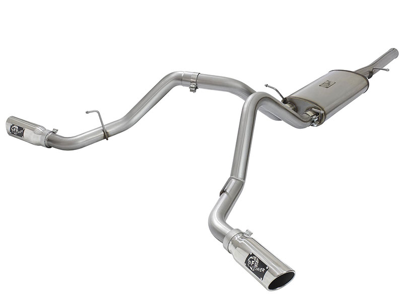 aFe Power MACH Force-Xp 3&quot; 409 Stainless Steel Cat-Back Exhaust System w/Polished Tips ( Dual Side Exit ) - Silverado/Sierra ( 2009 - 2018 )