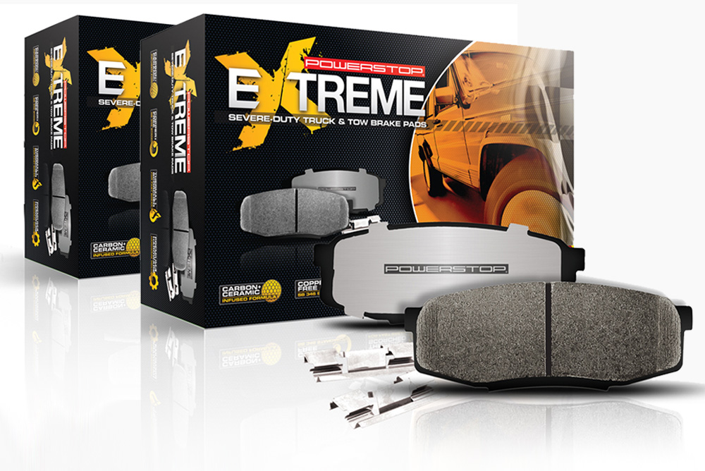 Power Stop ( Front + Rear ) Z36 Extreme Performance Carbon-Ceramic Brake Pads - Silverado/Sierra ( 2014 - 2018 )