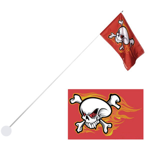 [SPF1000F] Gorilla Whips Flying Skull Specialty Whip Flag with Pole