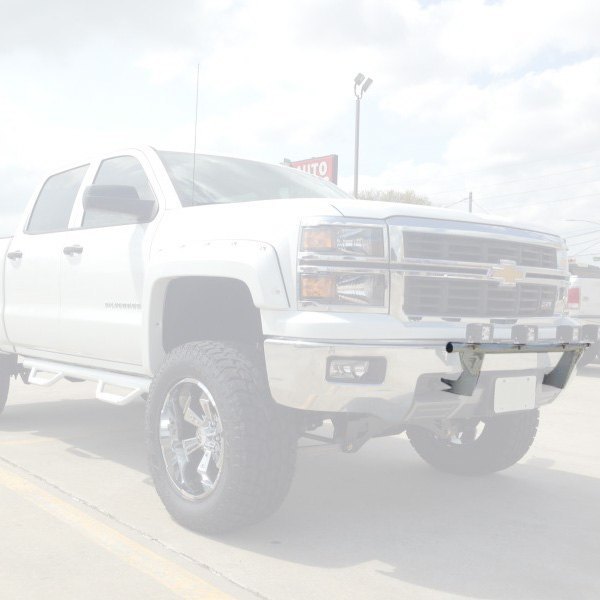 N-Fab Front Bumper Textured Black Light Bar with 4-Tabs (Up to 4x9&quot; Round Lights) - Chevy Silverado 1500 ( 2014 - 2018 )