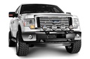 [F154LB-TX] N-Fab Front Bumper Textured Black Light Bar with 4-Tabs (Up to 4x9&quot; Round Lights) - Ford F-150 ( 2015 - 2018 )