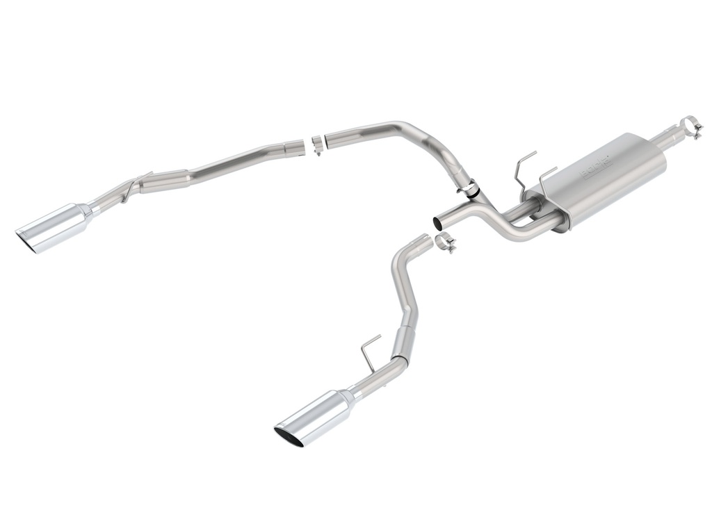 Borla (140307) S-Type Cat-Back Exhaust System (Single Split Rear Exit) - Ram 1500 5.7L V8 (2009-2018) / (2019-2022 Classic) Through Bumper