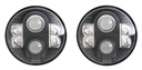 Pro Comp Explorer 7 Inch Round LED Headlamps (Clear) - Jeep Wrangler JK (2007-2018) / JL (2018-2022) / Gladiator JT (2020-2022)