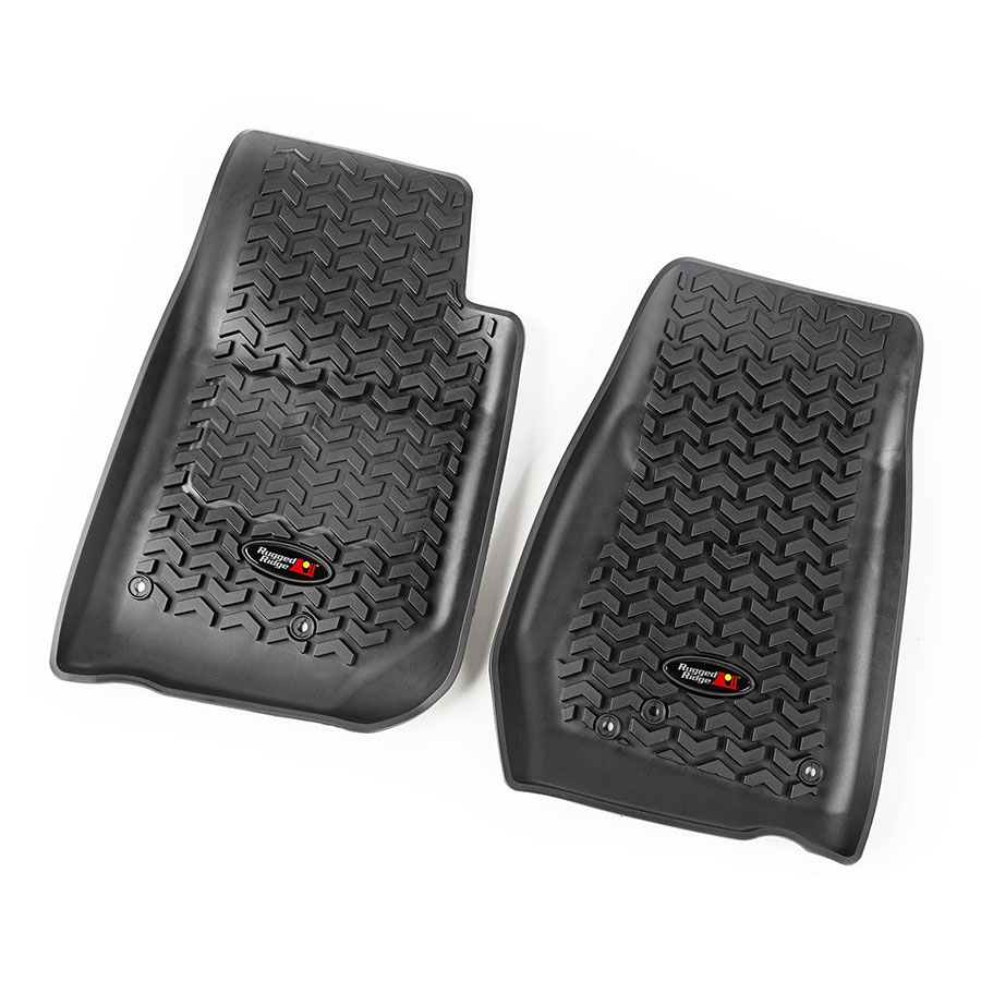 Rugged Ridge All Terrain Front Floor Liners - Jeep Wrangler JK ( 2007 - 2018 )