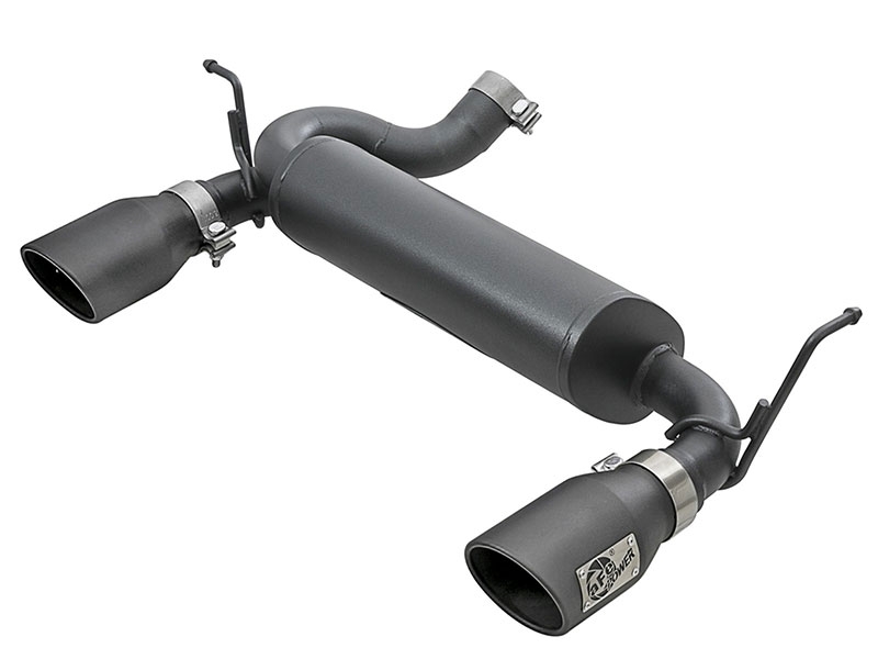 Afe Power Rebel Series 2.5&quot; 409 Stainless Steel Axle-Back Exhaust System 2 &amp; 4 DOORS - Jeep Wrangler JK V6-3.6L/3.8L ( 2007-2018 )