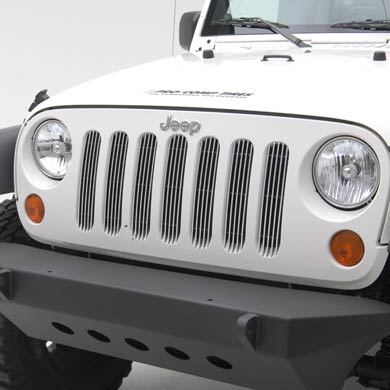 Smittybilt Billet Aluminum Grille Insert (Polished) - Jeep Wrangler JK ( 2007 - 2018 )