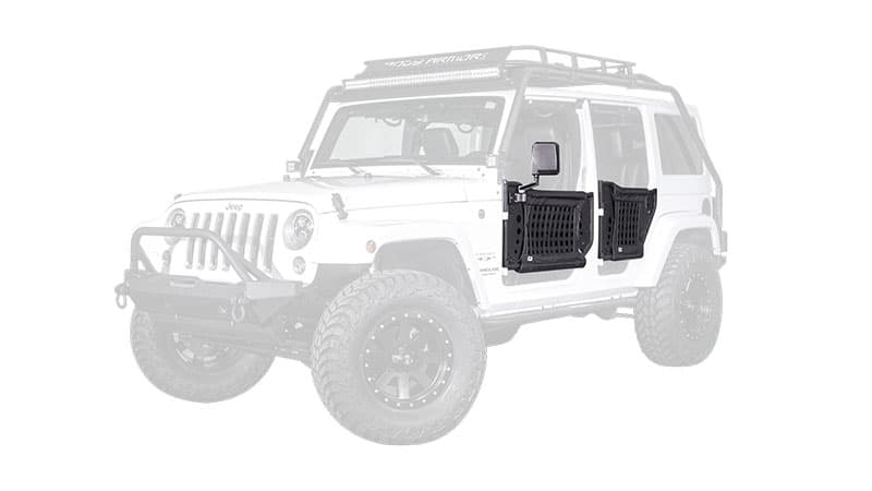 Body Armor Gen 3 ( Front + Rear ) Trail Doors with Black Nylon Webbing - Jeep Wrangler Unlimited JL 4-Door (2018-2022)