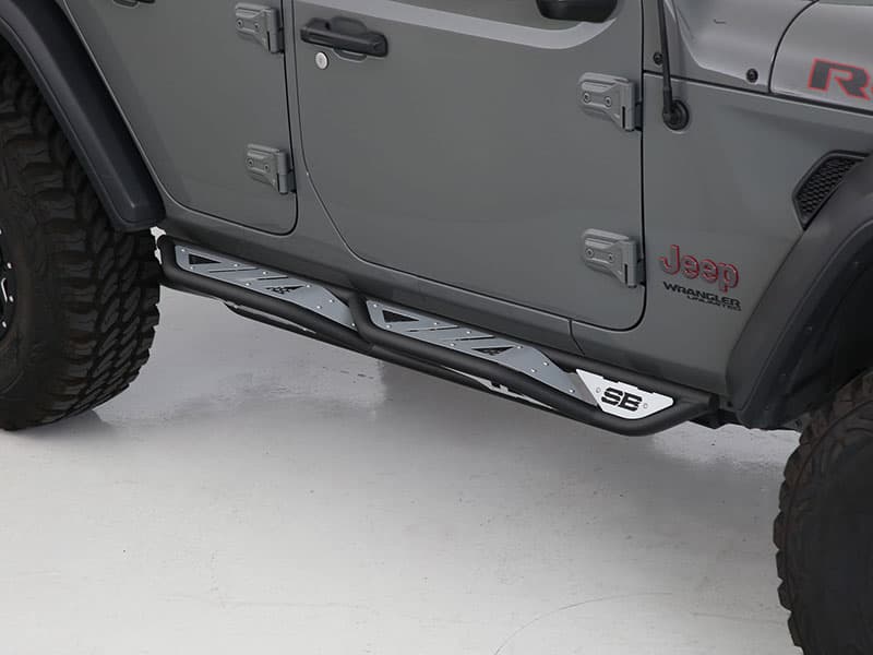 Smittybilt Apollo Rock Sliders with Steps - Jeep Wrangler Unlimited JK 4-Door ( 2007 - 2018 )