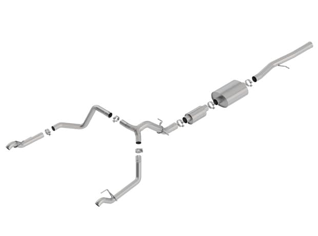 Borla (140773) S-Type Cat-Back Exhaust System (Single Split Rear Exit) - Silverado/Sierra 1500 6.2L V8 (2019-2024)