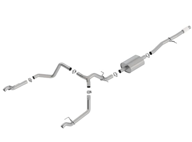 [140769] Borla (140769) S-Type Cat-Back Exhaust System (Single Split Rear Exit) - Silverado/Sierra 1500 5.3L V8 ( 2019-2024 )