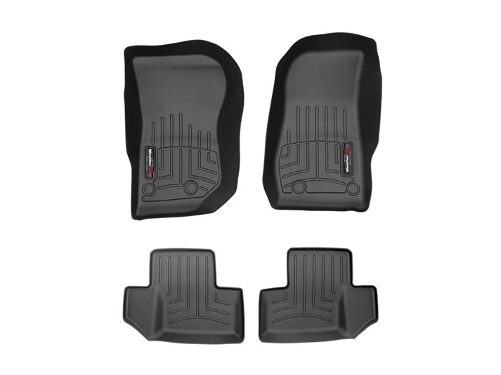 [44573-1-3] WeatherTech DigitalFit (Front + Rear) Floor Liners - Jeep Wrangler JK 2-Door ( 2014 - 2018 )