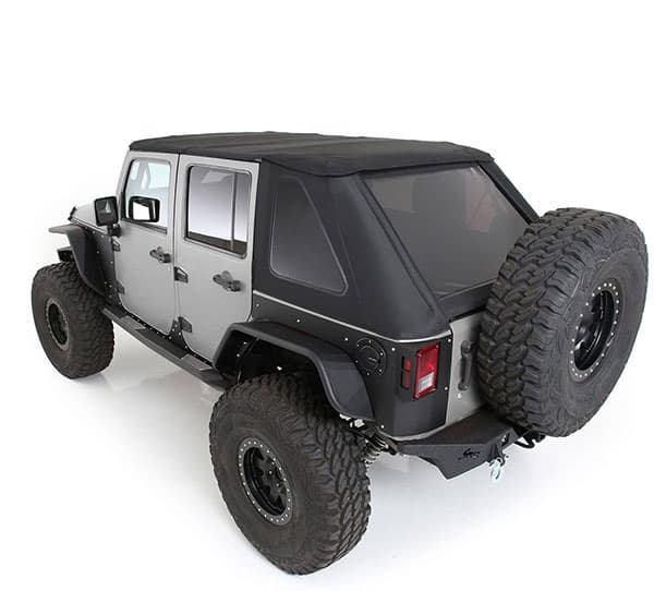 Smittybilt Bowless Combo Top Kit with Tinted Windows (Black Diamond) - Jeep Wrangler Unlimited JK 4-Door ( 2007 - 2018 )