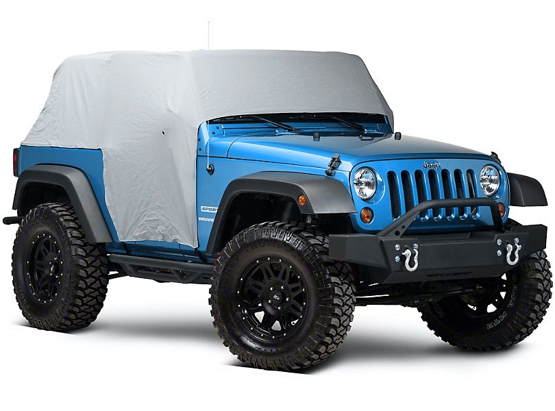Smittybilt Water-Resistant Cab Cover with Door Flaps in Gray  - Wrangler JK 2 Door