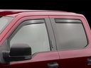 WeatherTech Front &amp; Rear Side Window Deflectors (Dark Smoke) - Ram 1500 Crew Cab (2019-2022)