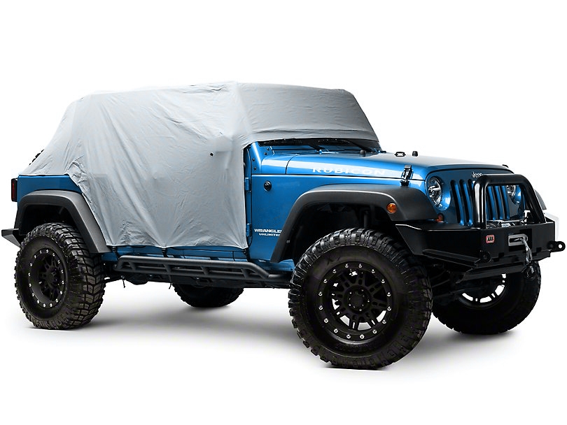 Smittybilt Water-Resistant Cab Cover with Door Flaps in Gray  - Wrangler Unlimited JK 4 Door