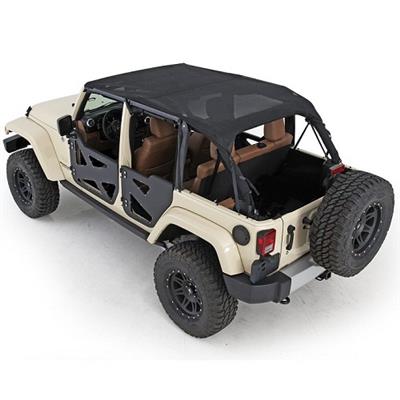 Smittybilt Extended Mesh Top, Black Mesh - Jeep Wrangler Unlimited JK 4 Door ( 2007 - 2009 )