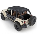 Smittybilt Extended Mesh Top, Black Mesh - Jeep Wrangler Unlimited JK 4 Door ( 2007 - 2009 )