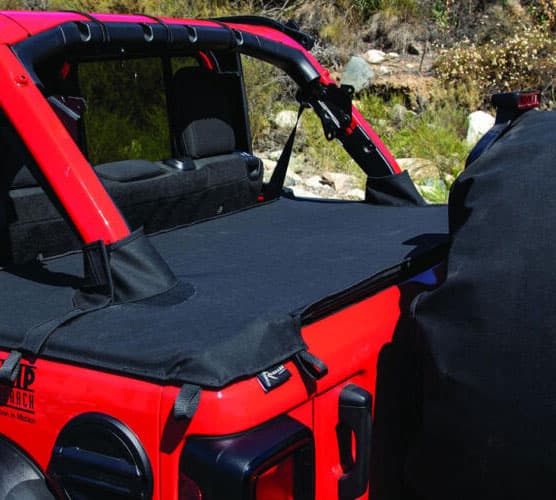 Rampage Products Tonneau Cover with Tailgate Bar Kit (Black) - Jeep Wrangler JL 2-Door (2018-2022)