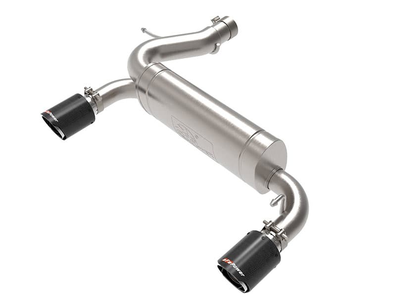 [49-33137-C] aFe Power Vulcan Series 3 IN to 2-1/2 IN 304 Stainless Steel Axle-Back Exhaust System w/ Carbon Fiber Tip - Ford Bronco L4-2.3L (t)/V6-2.7L (tt) (2021-2022)