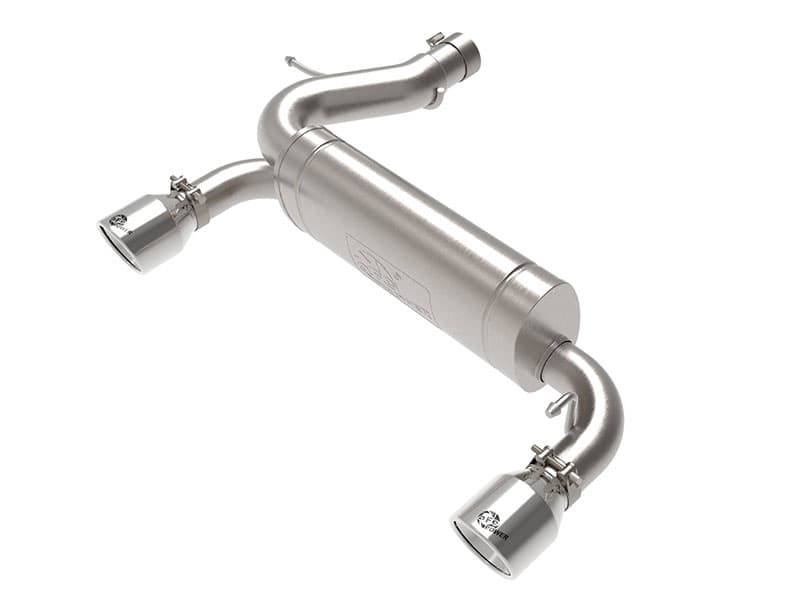 aFe Power Vulcan Series 3 IN to 2-1/2 IN 304 Stainless Steel Axle-Back Exhaust System w/ Polished Tip - Ford Bronco L4-2.3L (t)/V6-2.7L (tt) (2021-2022)