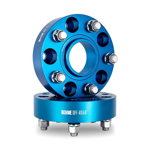 [BNWS-003-381BL] Mishimoto Borne Off-Road 5X127 Wheel Spacers 1.5&quot; (Blue) - Jeep Wrangler JL (2018-2022)