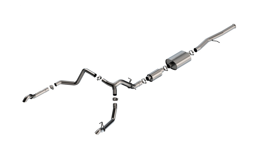 Borla (140914) S-Type Cat-Back Exhaust System - Silverado 1500 ZR2 / Sierra 1500 AT4X 6.2L V8 (2022-2024)