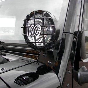 KC HiLiTES Bracket Light Mount Black - Set of 2 - Jeep Wrangler JK ( 2007 - 2018 )