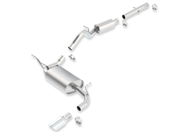 Borla (140462) Touring Cat-Back Exhaust System (Single Right Rear Exit) - Jeep Wrangler JK 2 Door ( 2012 - 2018 )