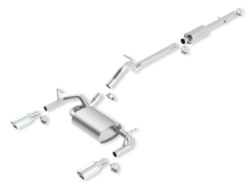 Borla (140459) Touring Cat-Back Exhaust System (Single Split Rear Exit) 4 Door - Jeep Wrangler Unlimited JK 4 Door ( 2012 - 2018 )