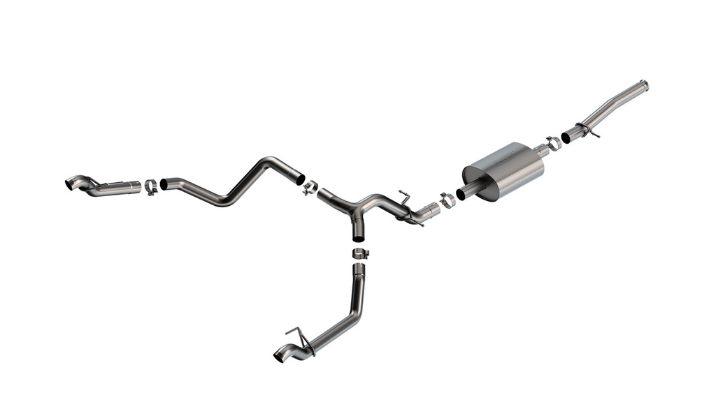 Borla (140932) Cat-Back Exhaust System S-Type (Single Split Rear Exit) - Chevrolet Silverado/GMC Sierra 1500 5.3L (2023-2024)