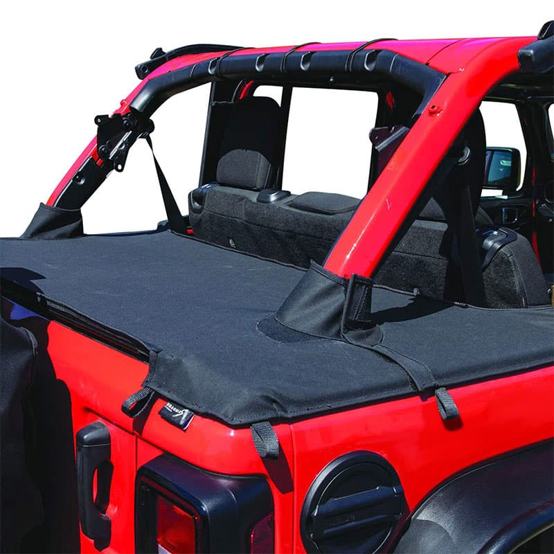 Rampage Tonneau Cover with Tailgate Bar kit (Black Diamond) - Jeep Wrangler  Unlimited JL 4-Door (2018-2022) | Argoob Auto Accessories Trading 